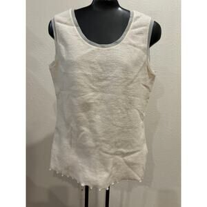 Crimson Anna Pianura Sweater Top Sleeveless Wool Blend Womens Size Small